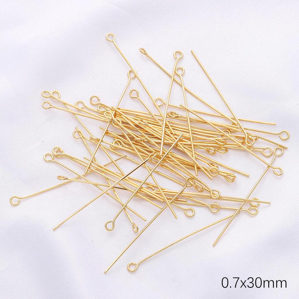 14/18K Gold-Filled Lobster Clasp End Cap, 9-Pin Open Jump Ring, Extension Chain for Handmade Jewelry DIY Accessories