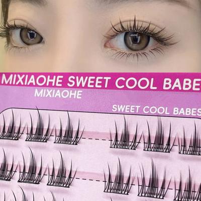 Cílios Postiços Autoadesivos Sem Cola Fofos Girassol Espessos Curvados Extensão de Cílios Maquiagem dos Olhos DIY