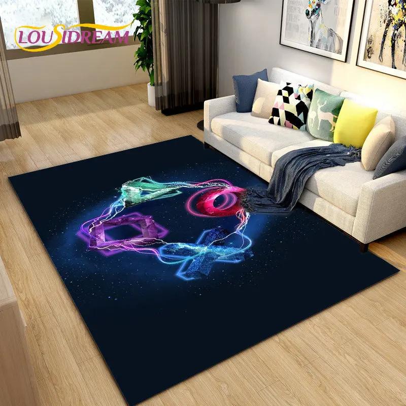 Cartoon Gamer Game Controller Area Rug Large,Carpets Rug for Living Bedroom Sofa Doormat Decoration,Kids Play Non-slip Floor Mat