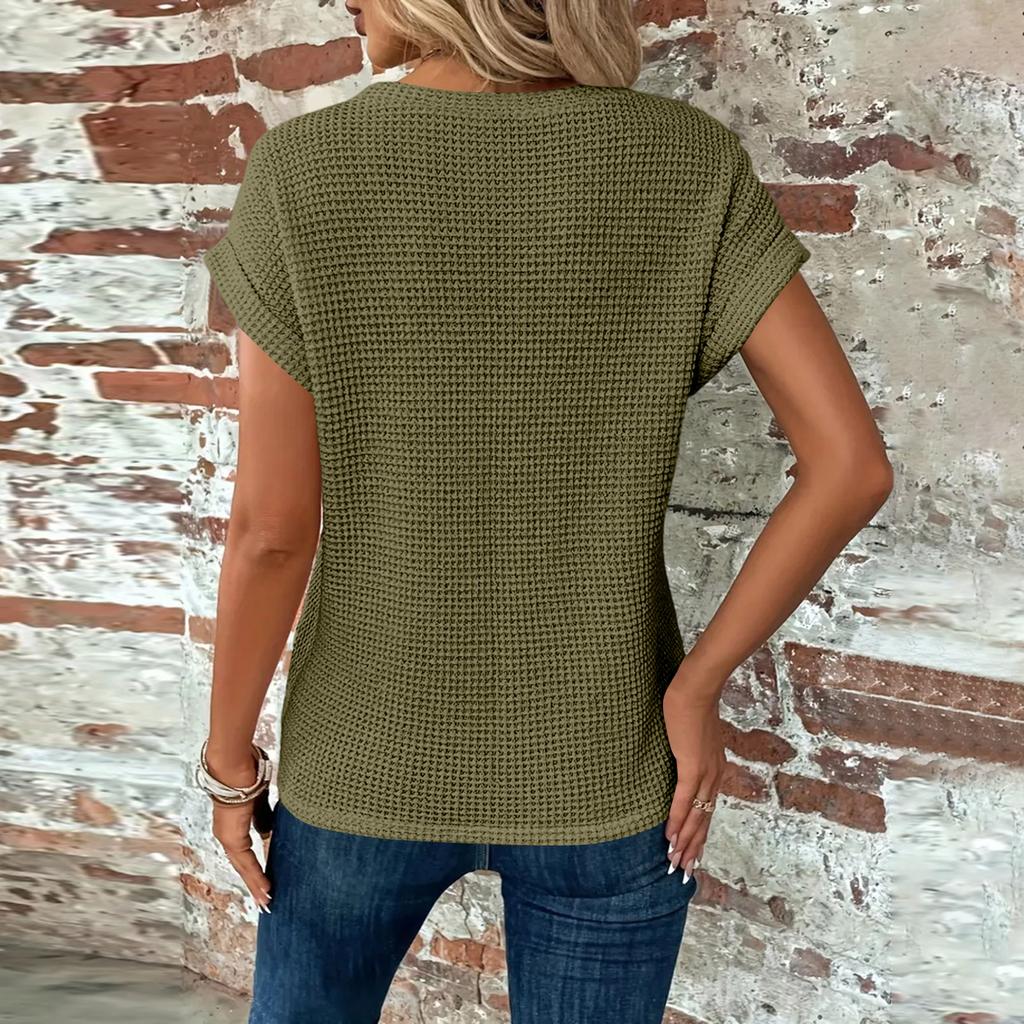 Womens Tops Short Sleeve Knit Going Out Tops for Women Casual Front Tee Sparkly Tops for Women