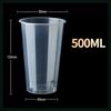 Thickened Plastic Transparent Cup Disposable Milk Tea Cupd Iced Coffee Latte Cold Drink Packaged Cup with Lid Hot and Cold Dual Use Drinking Utensils