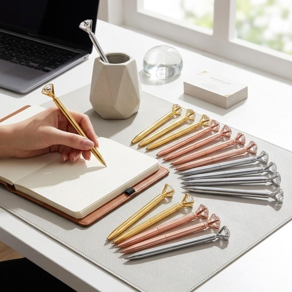 12Pcs Multiple Colors Writing Pen Plastic Body Present Pen Portable Size Signature Pen Office Use