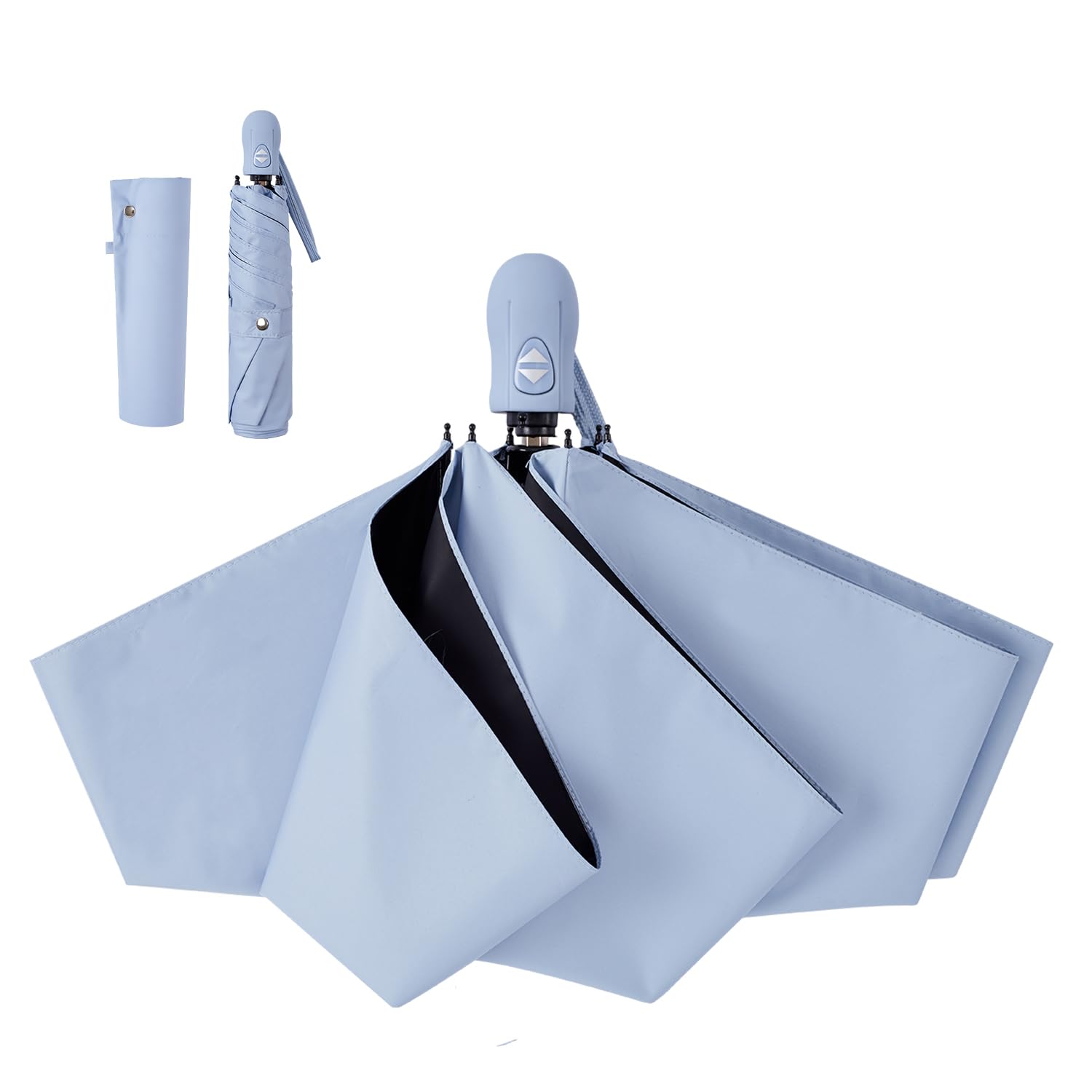 

konciwa 199г Складной зонт от солнца с защитой от УФ-лучей и легкий автоматический полный Подходит для солнца и складной зонт от солнца для женщин и УФ-защита Ветрозащитный и Идеальный синий