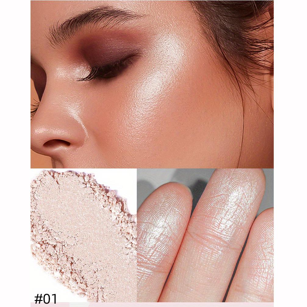 Rose Diamond Highlighter Powder Palette, Blush Palette Face Highlighting Contouring, Pearlescent Eyeshadow Highlighter, Makeup Gift for Women