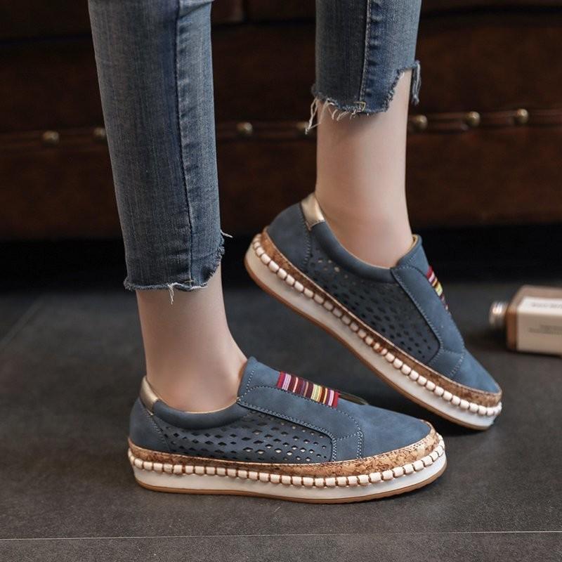 Damskor 2024 Utskurna Damskor i Mesh Damskor Platt Andningsbar Sko Zapatos Mujer 2024 Trend