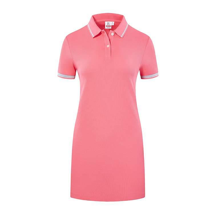 

200G Watery Pique Short Sleeve Polo Dress: Business Casual, Comfortable, Solid Color, Versatile for Commute Large арбуз красный