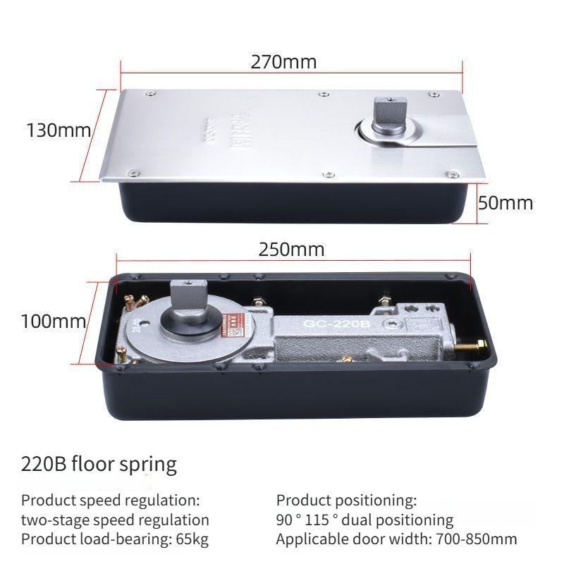 

Glass Door Hydraulic Buffer Floor Spring Retail Shop Frameless Door/ Framed Door Universal Floor Hinge