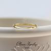 14K Gold-Plated Sterling Silver Mobius Ring - Minimalist Japanese Korean Design