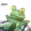 Fun Fish Tank Decoration Resin Floating Frog Figurine with Tire Swim Ring, Lazy Statue, Weather-Resistant Swimming Pool Decor Pond Decor, Ornament for