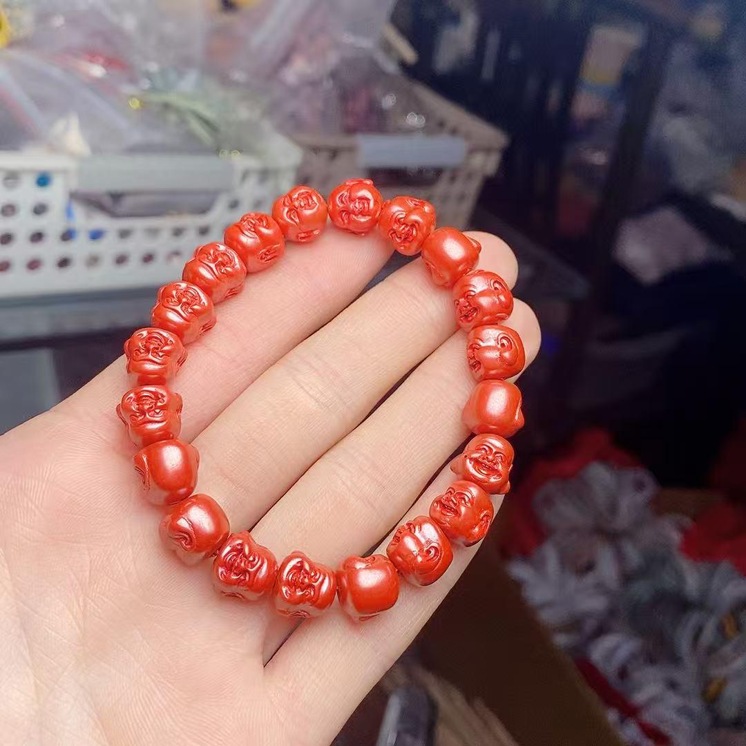 Medium Sand Buddha Head Circle Bracelet: Versatile, Fashionable, Unisex