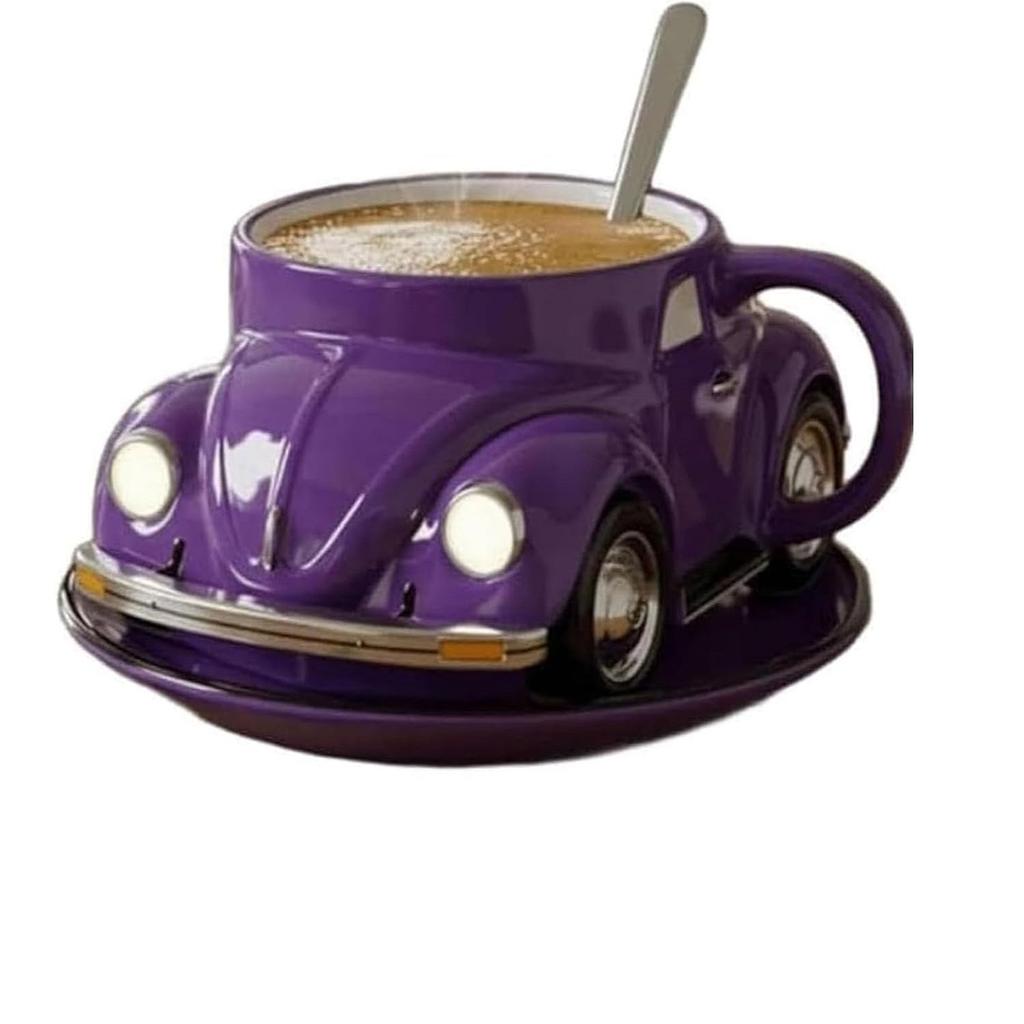 Beetle Car Coffee Mug Funny Semi Truck Heat Resist Coffee Cup Resin Creative Tea Cups Handmade Unique Drinkware for Home Kitchen
