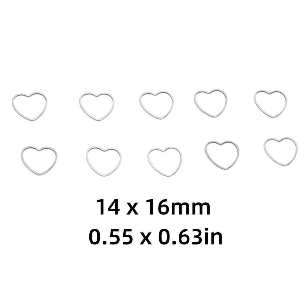 30pcs Stainless Steel Hollow Frame Pendants Silver Stainless Steel Pendants Earring Craft