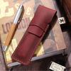 Holder Pen Protective Bag PU Leather Pen Storage Pouch Leather Pen Bag  Desk Accessory