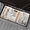 Kitchen Drawer Divider Telescopic Tableware Storage Box Classification Organization Expandable Large Capacity Multi Space-saving Utensil Holder