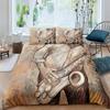 Saxophone Duvet Cover Set Rotating Musical Notes Bedding Set Musical Instrument Retro Jazz Music Theme Twin Quilt Cover For Kids