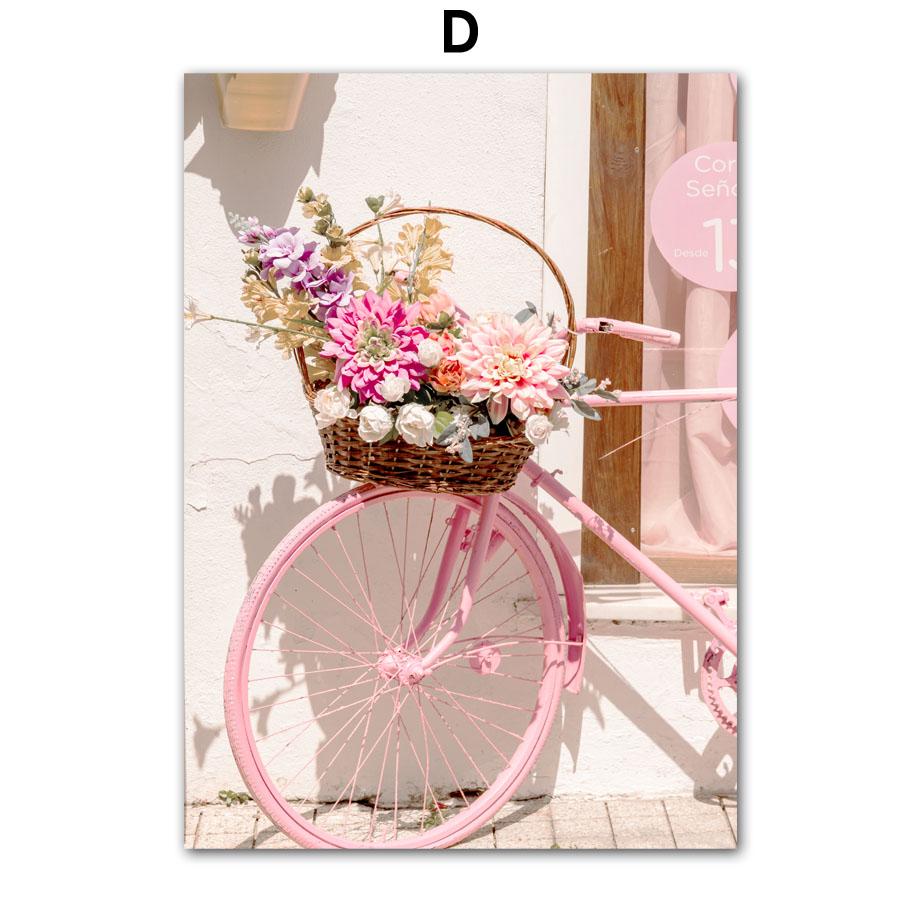 Easter Spring Pink Sakura Farmhouse Fresh Flower Romantic Posters Canvas Painting Wall Art Pictures For Living Room Home Decor
