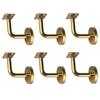 6x Stair Hand Rail Brackets,Banister Support Stairways Handrail Support Bracket Hardware for Hand Railing, Office, Guardrail
