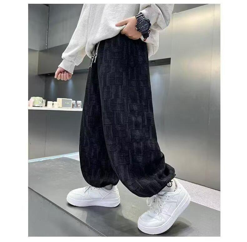 Boys' Fleece-Lined Corduroy Pants: Autumn/Winter 2025 Collection, Thickened One-Piece Casual Wear.