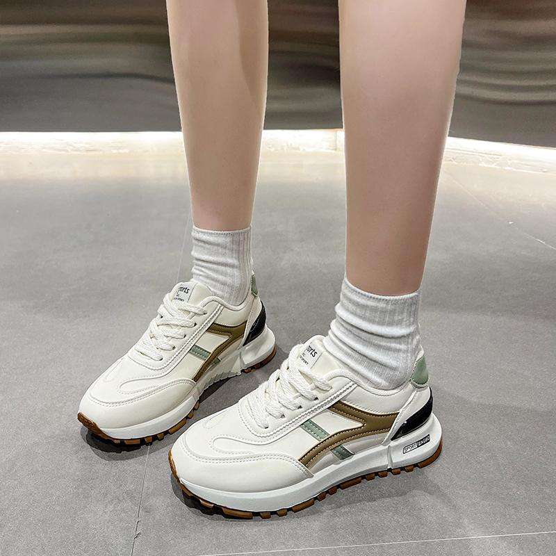 

Fashion 2024 New Women s Anti-Slip Lace Up Fashion Breathable Sports Shoes 40 хаки