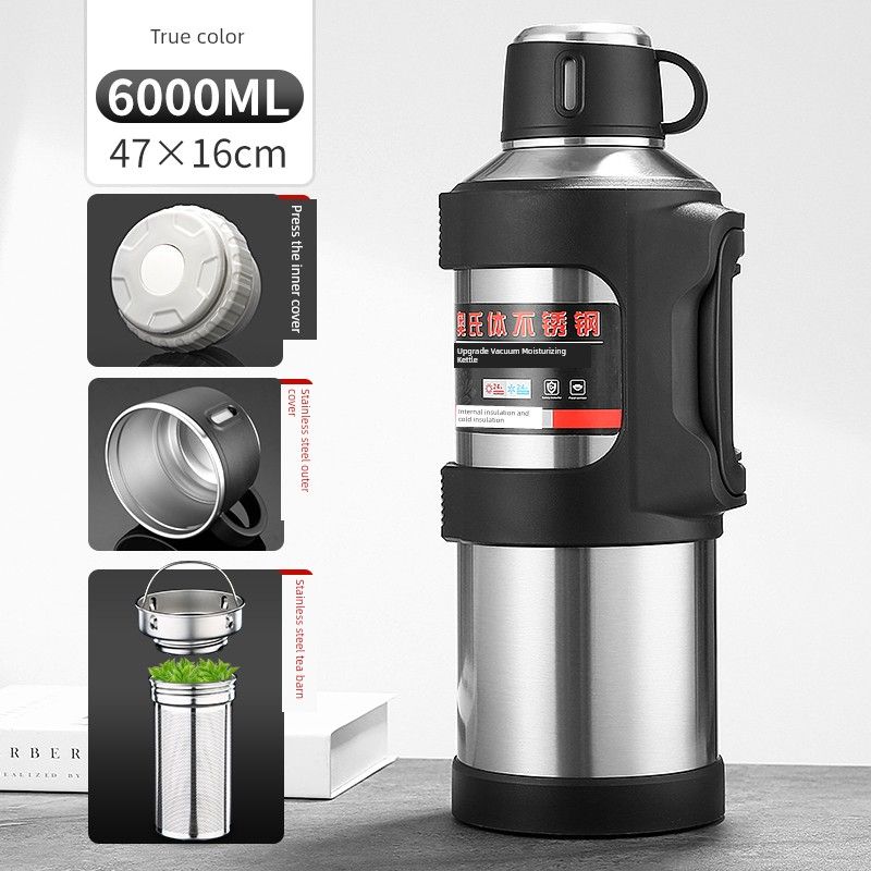 New Arrival 316 Stainless Steel Thermal Pot Large Capacity Vacuum Cup Outdoor Car Portable Kettle Household Kettle 6L