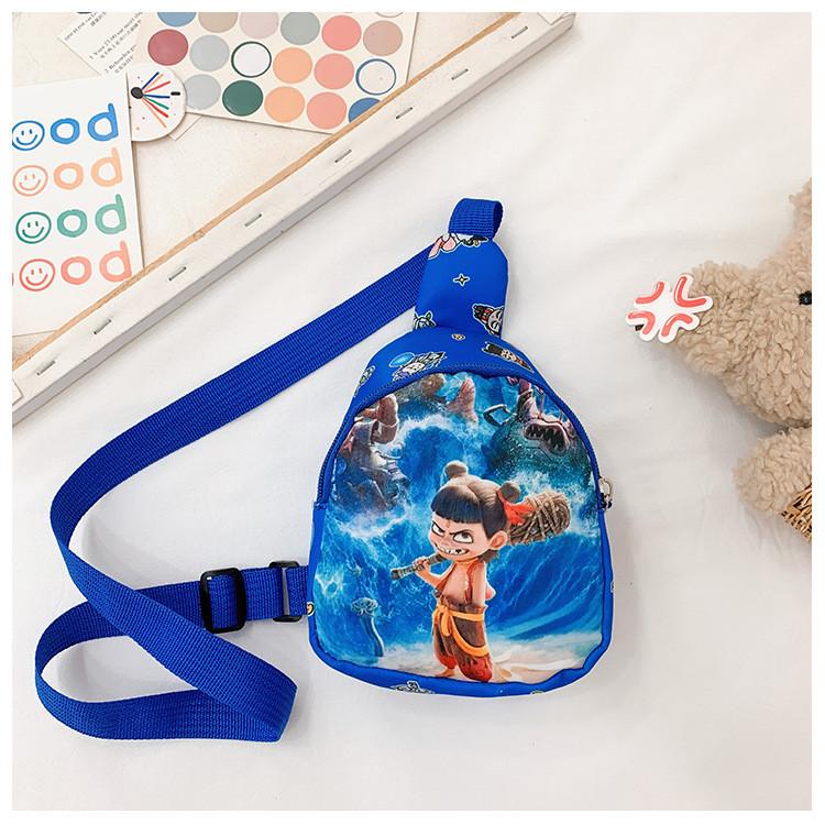 Ne Printed Zha Shoulder Chest Bag Anime Peripheral Children Outdoor Cartoon