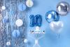 Balon Foliowy Cyfra "0" Niebieski 35 Cm
