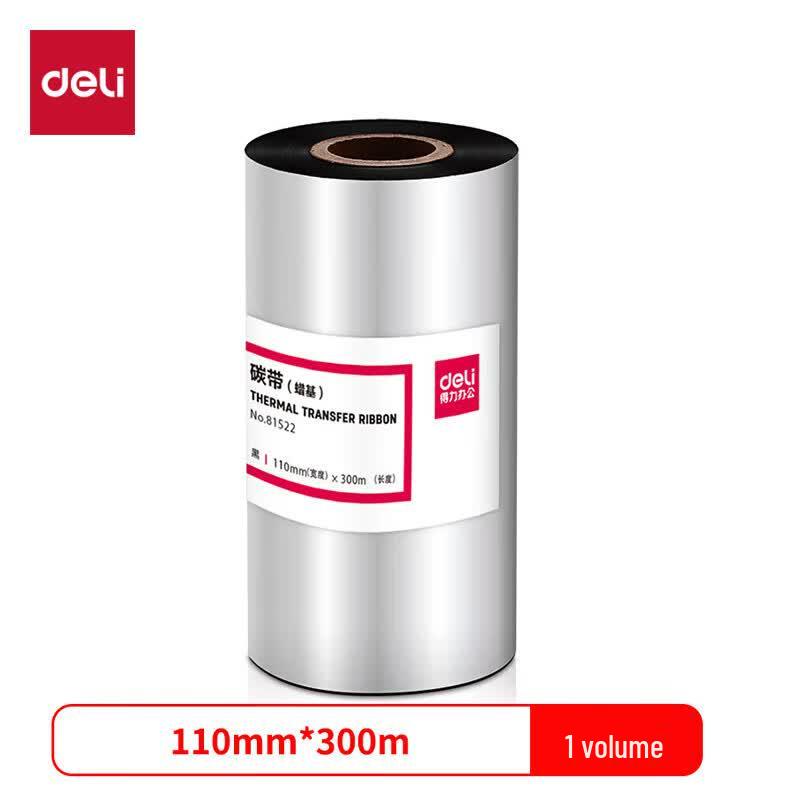 Deli 81522 Thermal Transfer Wax Ribbon for Label Printers