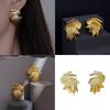 Multifuntional Gold Earrings Party Accessories Trendy Ear Studs Fashion Earrings Metal Texture Suitable for Any Outfit
