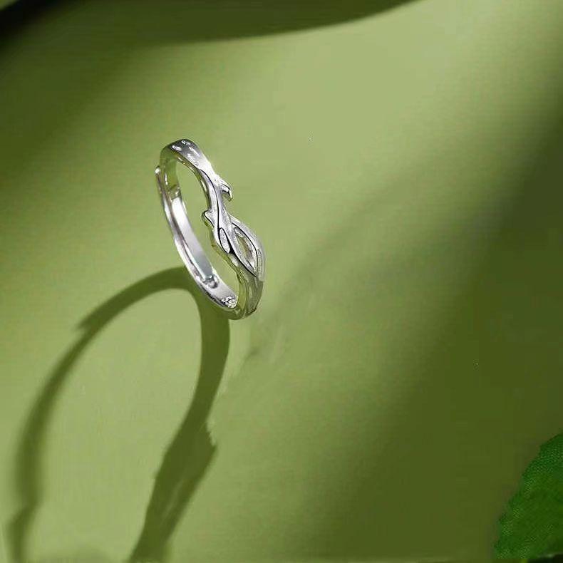 Anéis Abertos Casal de Visco Mingjie: Design de Nicho para Homens e Mulheres, Presente de Natal Perfeito para Namoradas.