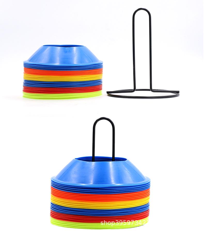 Sports Training Cones and Marker Discs for Football and Basketball with Large and Round Mouth Ball Holders