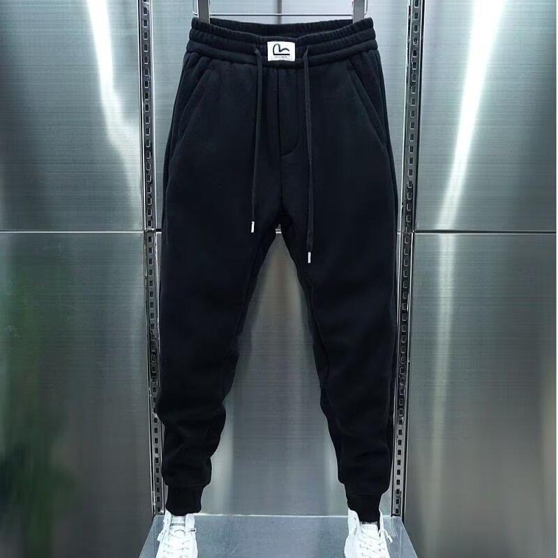 Pantaloni da uomo Autunno Inverno Aggiunta Velluto Ispessimento Streetwear Abbigliamento Uomo Pantaloni da Uomo Pantaloni Larghi Uomo Taglia Grande Youngla Palestra Uomo