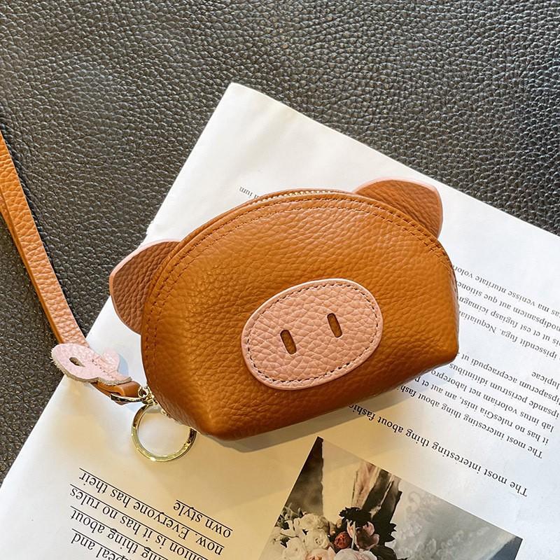 

Женская монетница мини, популярная в интернете, милая маленькая сумка, кожаный кошелек для монет, стиль Ins 12x8x4cm хаки