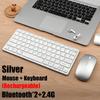 2.4G Wireless Keyboard Mouse Set 2 Modes Bluetooth 5.0 Keyboard Mouse Combo Ultra-thin Bluetooth Keyboard PC Accessories