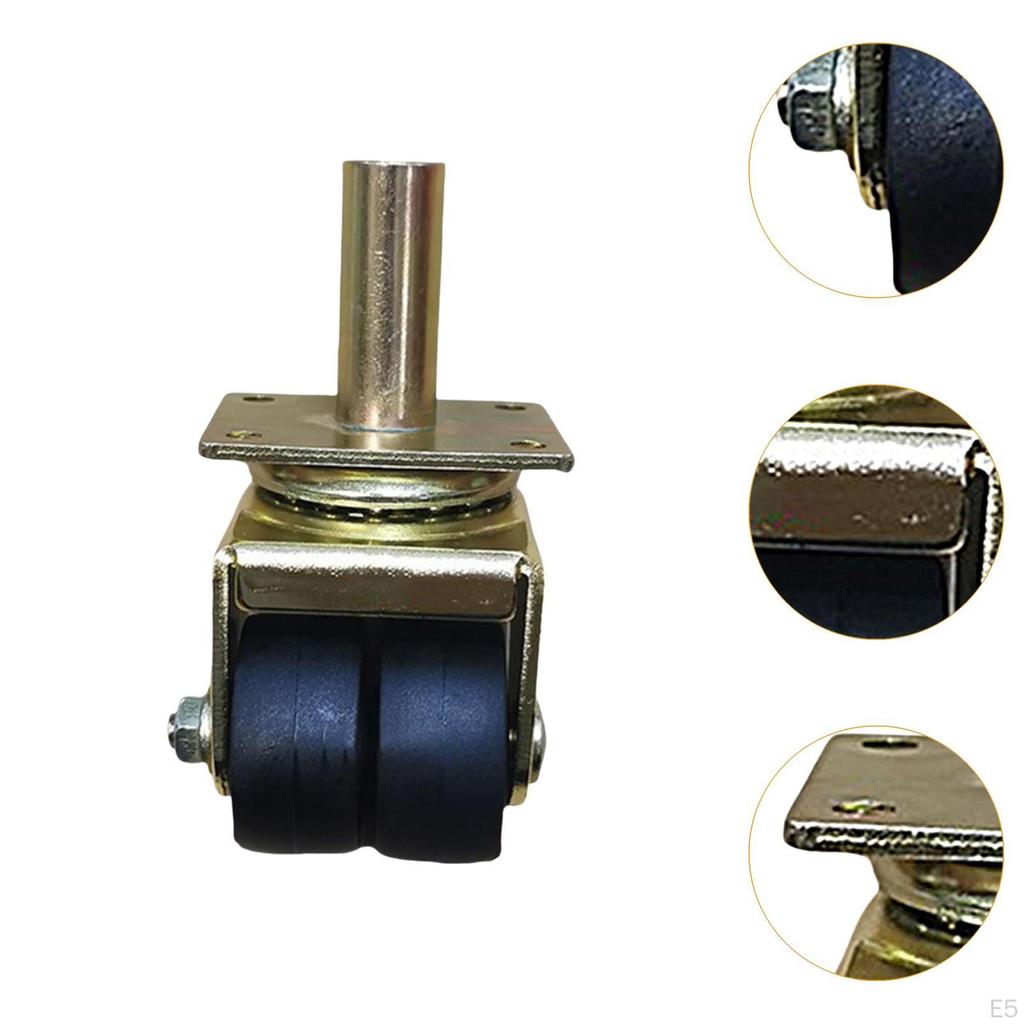 Piano Wheel Casters Multifunction Degree Rotation Metal Wear Resistant Easy Installation Replacement