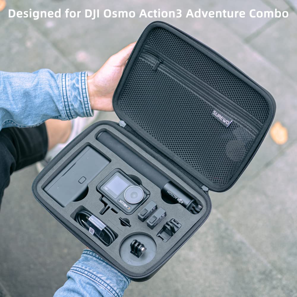 SUREWO Waterproof Travel Carrying Bag for DJI Osmo Action 5 Pro, Compatible with DJI Osmo Action 5 Pro43 Expedition Set Accessories