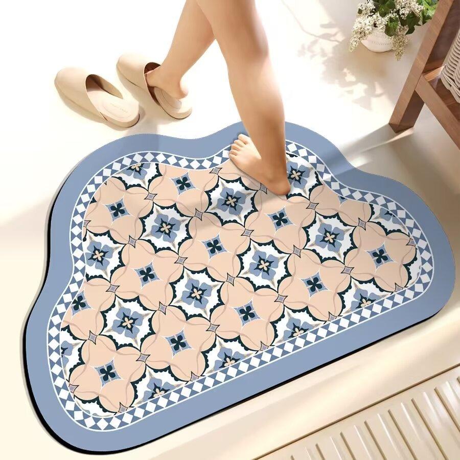 Diatom Mud Foot Pad, Fast Drying, Anti Slip, Absorbent, Easy To Cut, Easy To Care for Bathroom Entrance Door