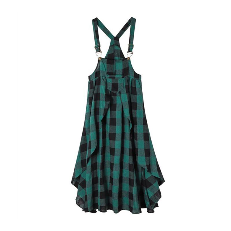 

Платье-сарафан в клетку S зелёный