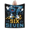 Funny Six Seven 67 Meme Fleece Blanket Throw Blankets for Home Hotel Sofa 150*125cm Bedspreads