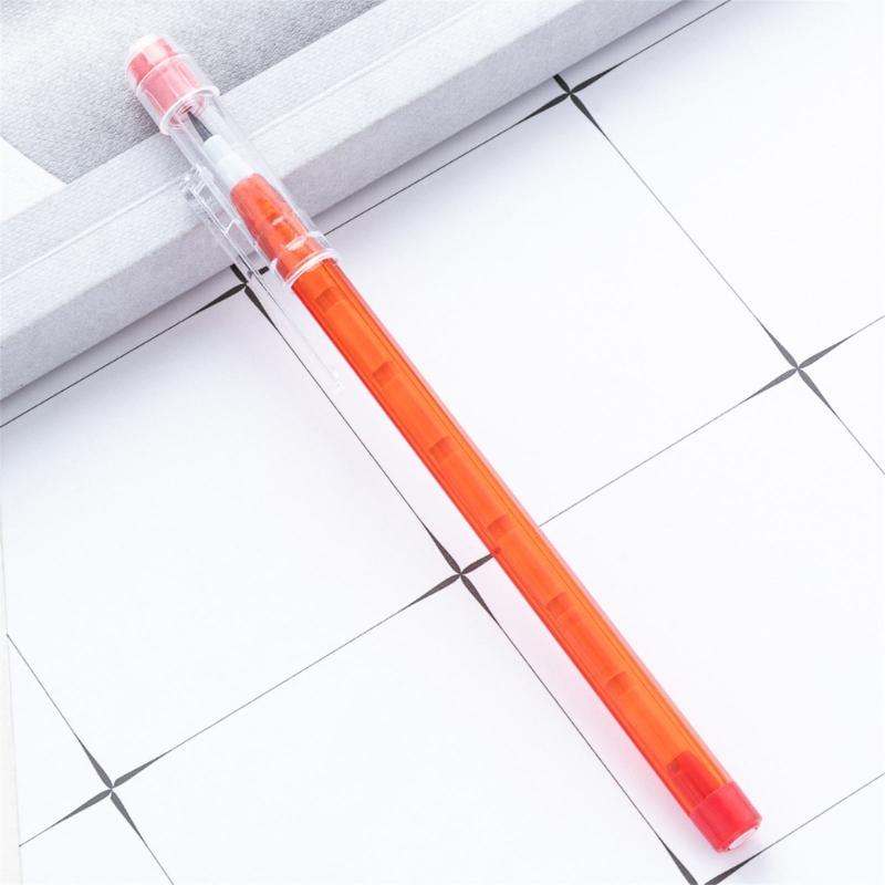 Stackable Pencils Popup Plastic Pencil with Eraser Top Multicolor Translucent Pencil Multipoint Not-Sharpening Pencil