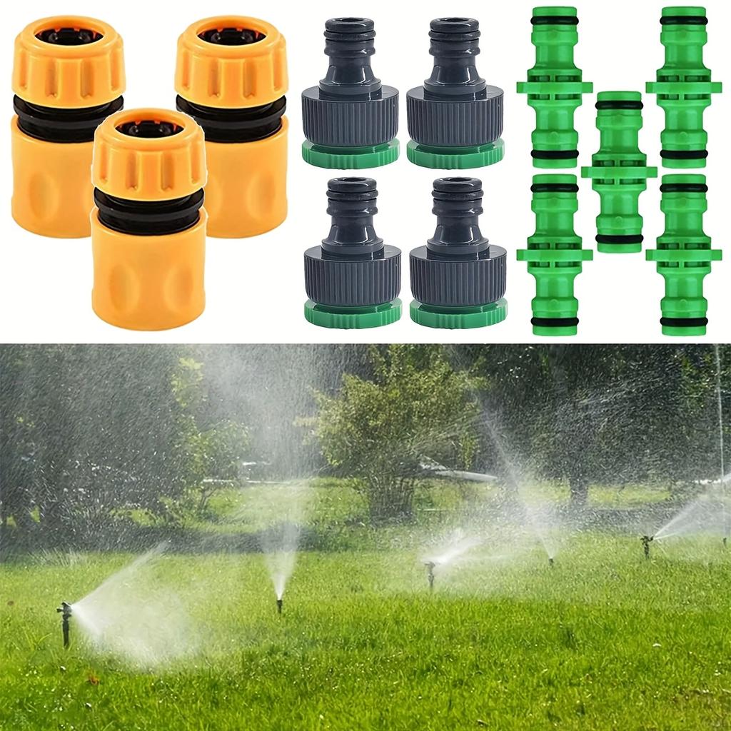 10Pcs Garden Faucet Connectors 1/ 2inch Water Pipe Fittings - Set With Threaded Connectors And Water Pipe Connectors, Extension Connection