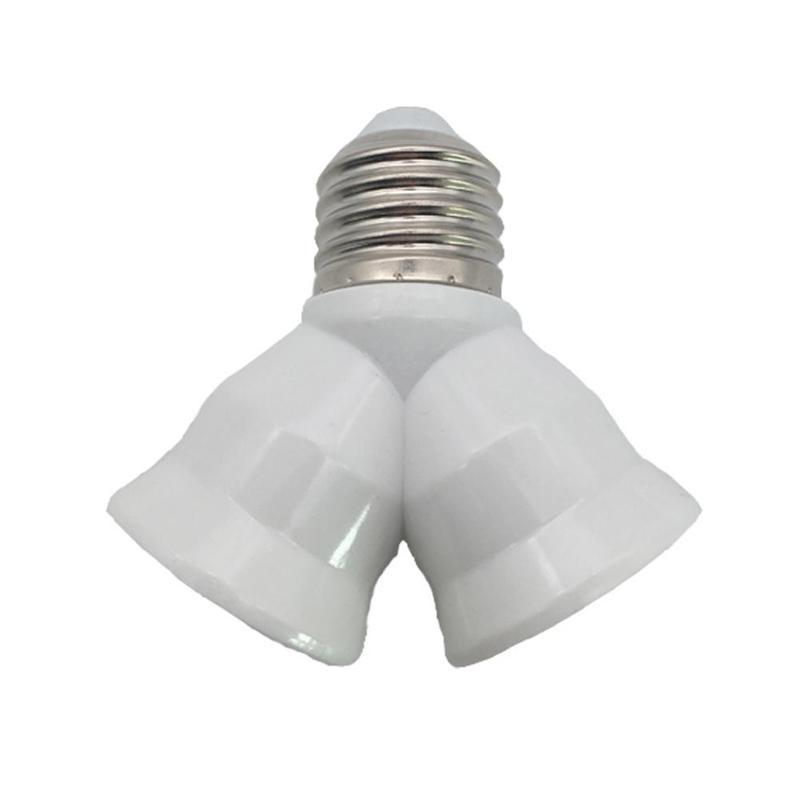 E27 Lamp Head Changed From Two Lamp Holders White Fireproof Light Base Lamp Socket Bulb Holder R2Q1