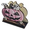 Ghost Napkin Stand Halloween Wood Holder, Pumpkin Black Cat Gnome Dispenser, Funny Holder Spooky Standing Tissue for Holiday Kitchen Dining Room Decor