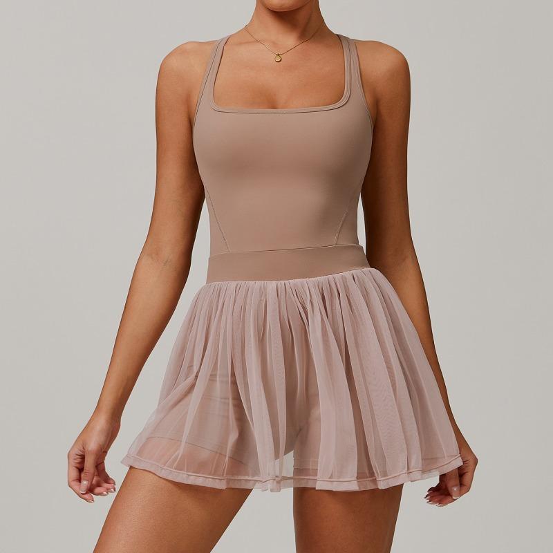 Zechuang Fake Two-piece Environmentally Friendly Recycled Dress Mesh Yarn Breathable and Quick-drying Sports Running Anti-light Tennis Skirt