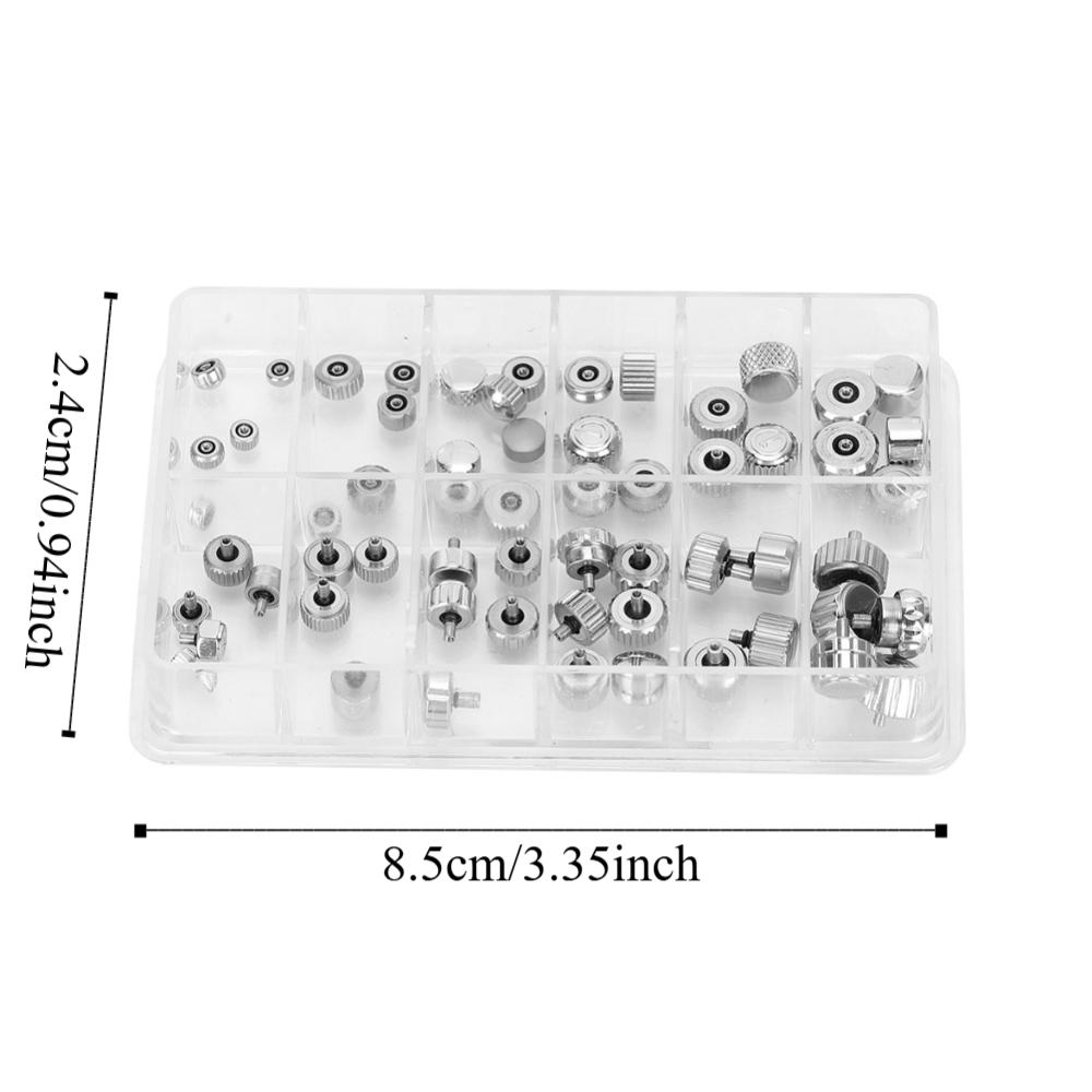 Silver Chronograph Button Stainless Steel Watch Replacement Watch Crown All Types Watches