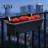Stainless Steel Railing Hangers 4Pcs Adjustable Planter Box Brackets, Flower Hangers, Pot Holders No Drill Plant Supports for Fence Balcony