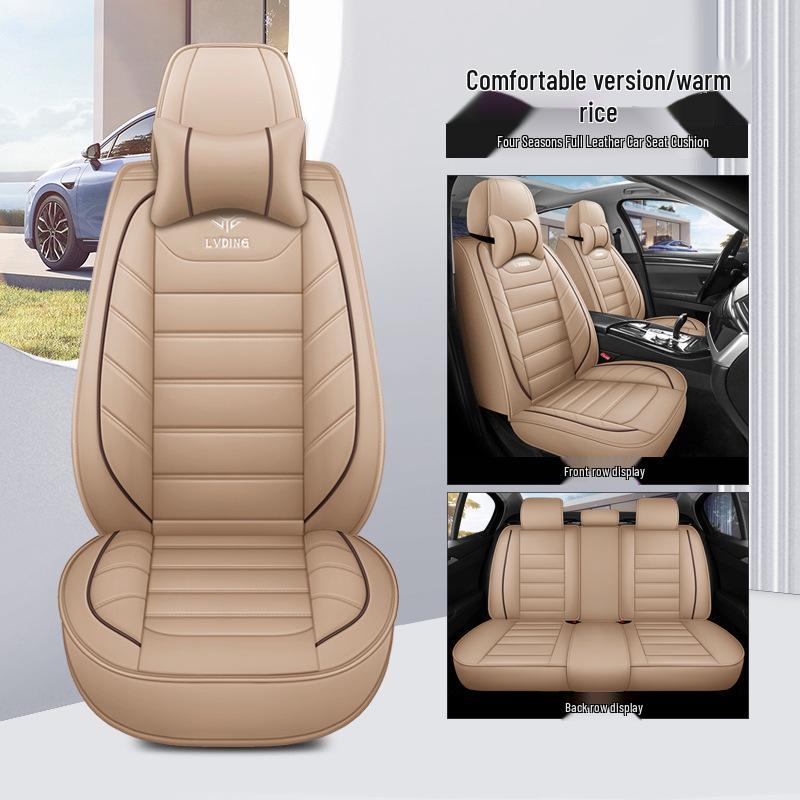 Universal Full Leather Car Seat Cushion Cover for All Seasons