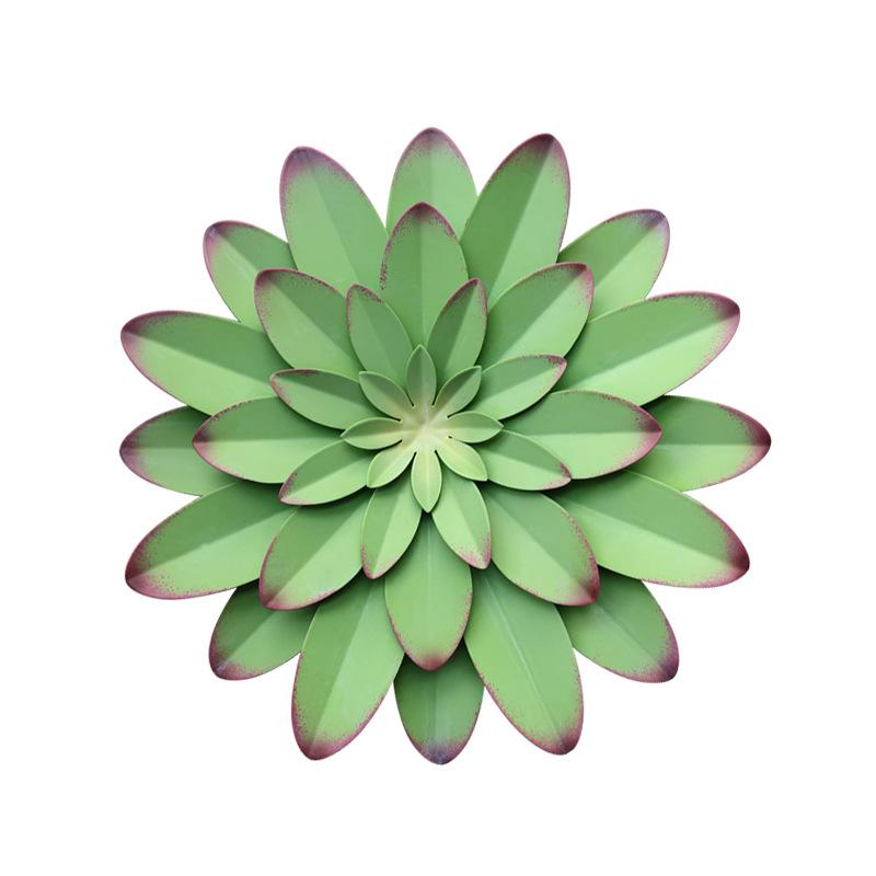 Nordic Wrought Iron Pendant Artificial Flower Wall Decor Ornament Iron Art Wall Hanging Crafts Living Room Home Decoration