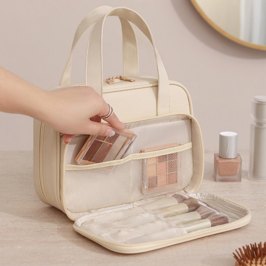 Handheld Square Wash Bag, Travel Cosmetics Storage Bag, Waterproof Makeup Bag, Large Capacity
