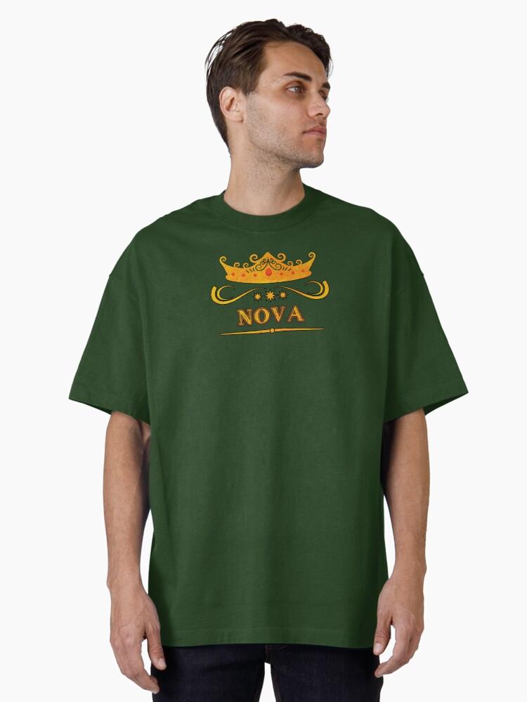 Nova Nova Personalized Name With Crown - Cool & Custom Gift for Girls, Teens Oversized T-Shirt