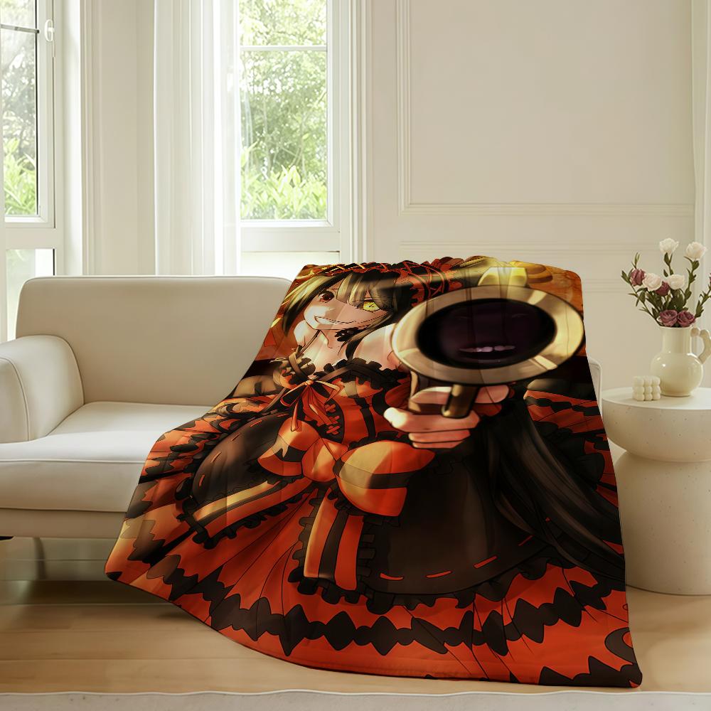 Anime role Kurumi Tokisaki Blanket For Sofa Office Bed Plane Travel Sleep Read Relax Camping Soft And Warm